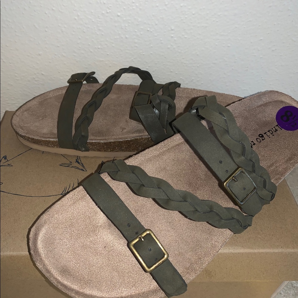 Green sandals